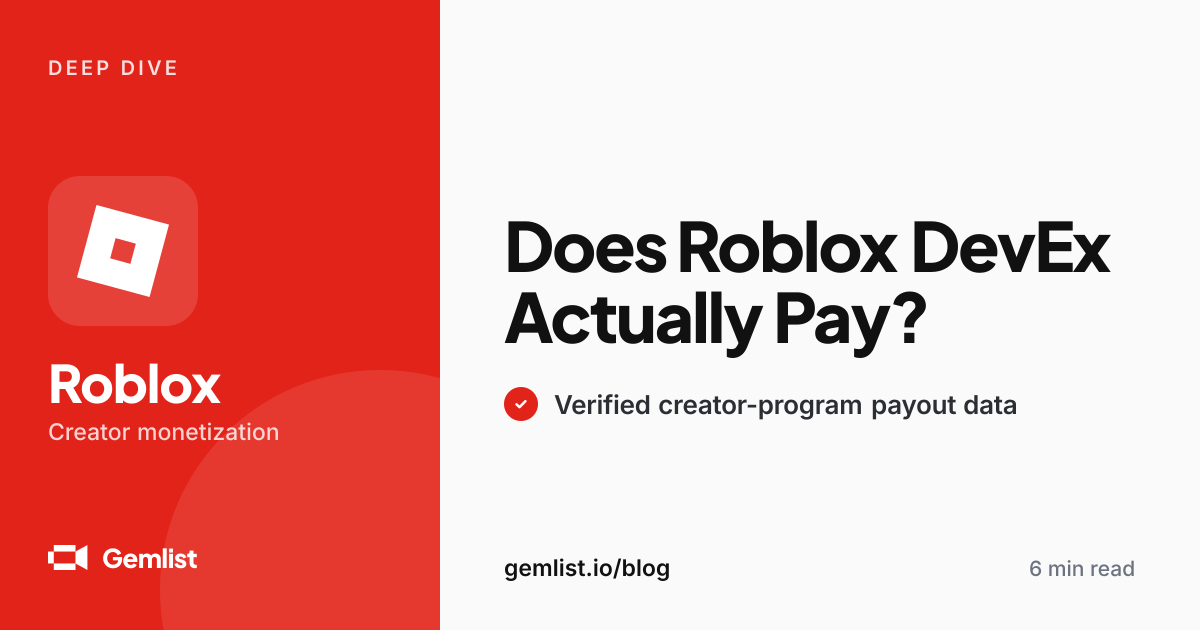 Does Roblox DevEx Actually Pay Rates 2026 Gemlist Opengraph Image
