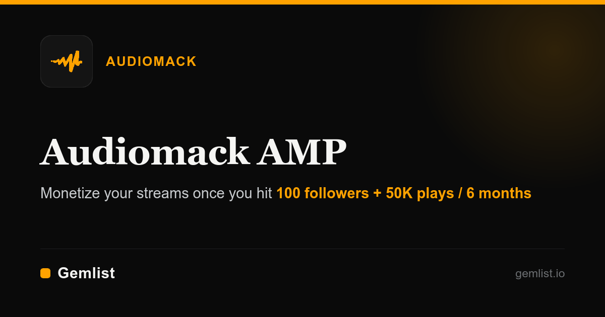 Audiomack Monetization Program (AMP)