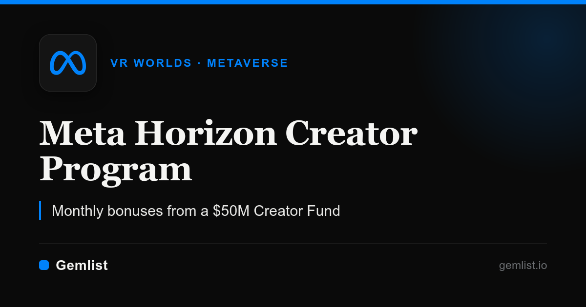 Meta Horizon Creator Program