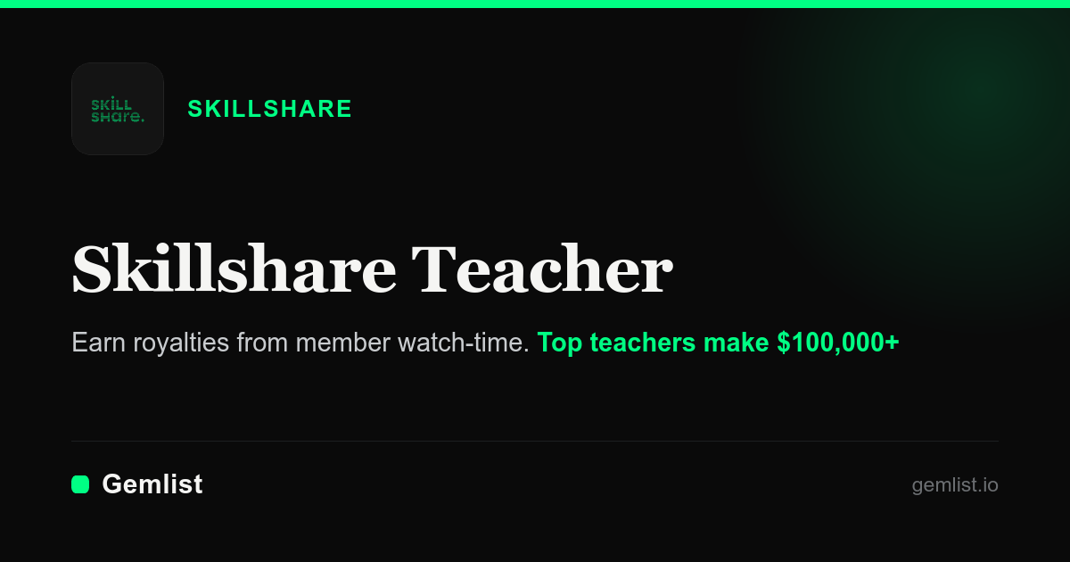 Skillshare Teacher