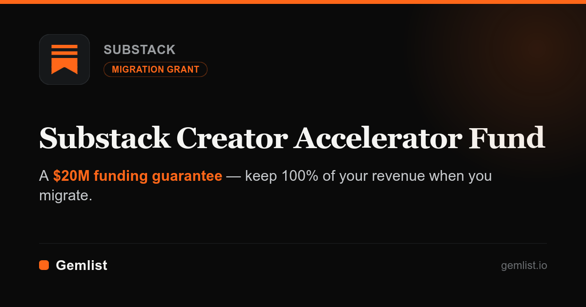 Substack Creator Accelerator Fund