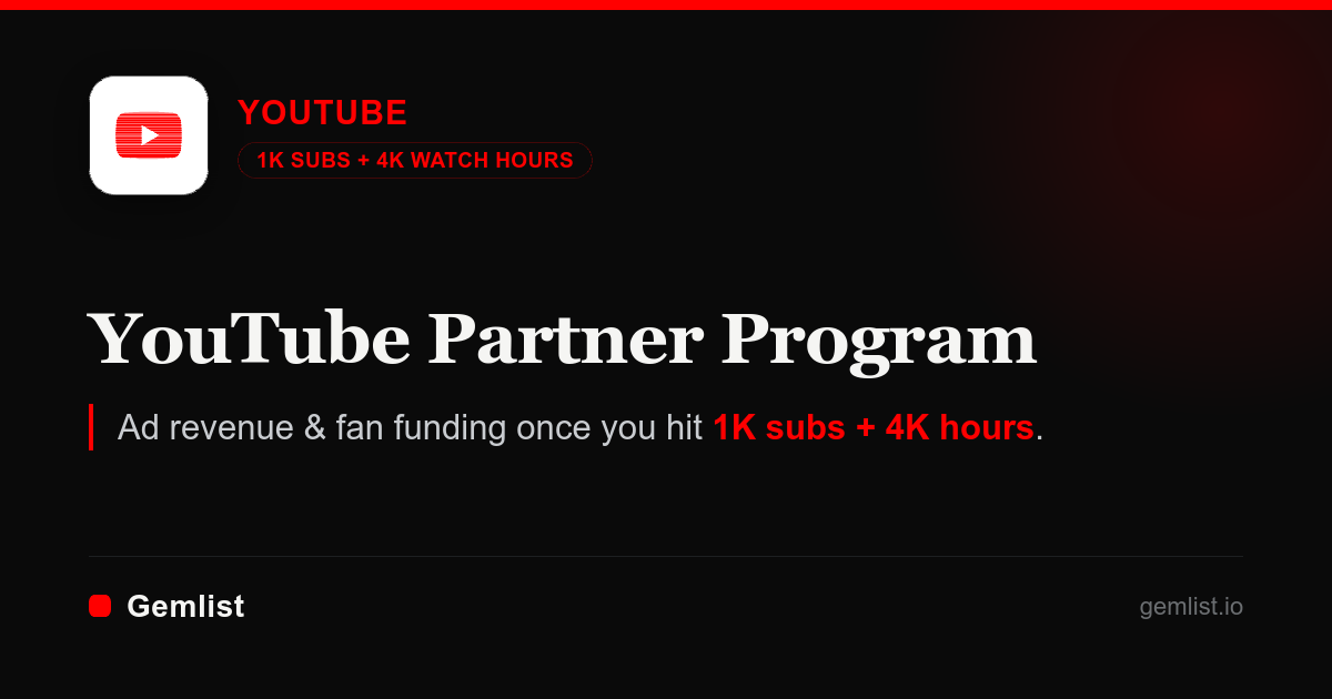 YouTube Partner Program